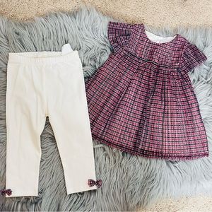 First impressions pleated top matching baby girl set | NWT |